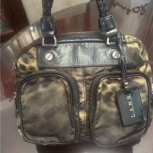 L.A.M.B. Camo animal green and black  Bag